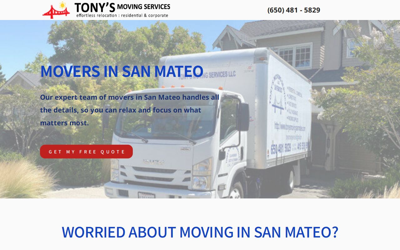 Tony's Moving San Mateo